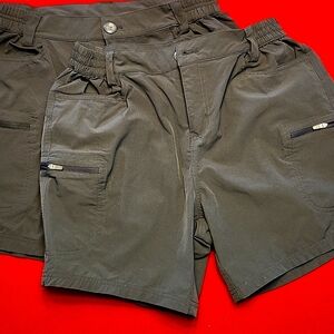2 Womens Gray Cargo Shorts